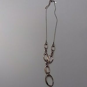 Long statement necklace gold